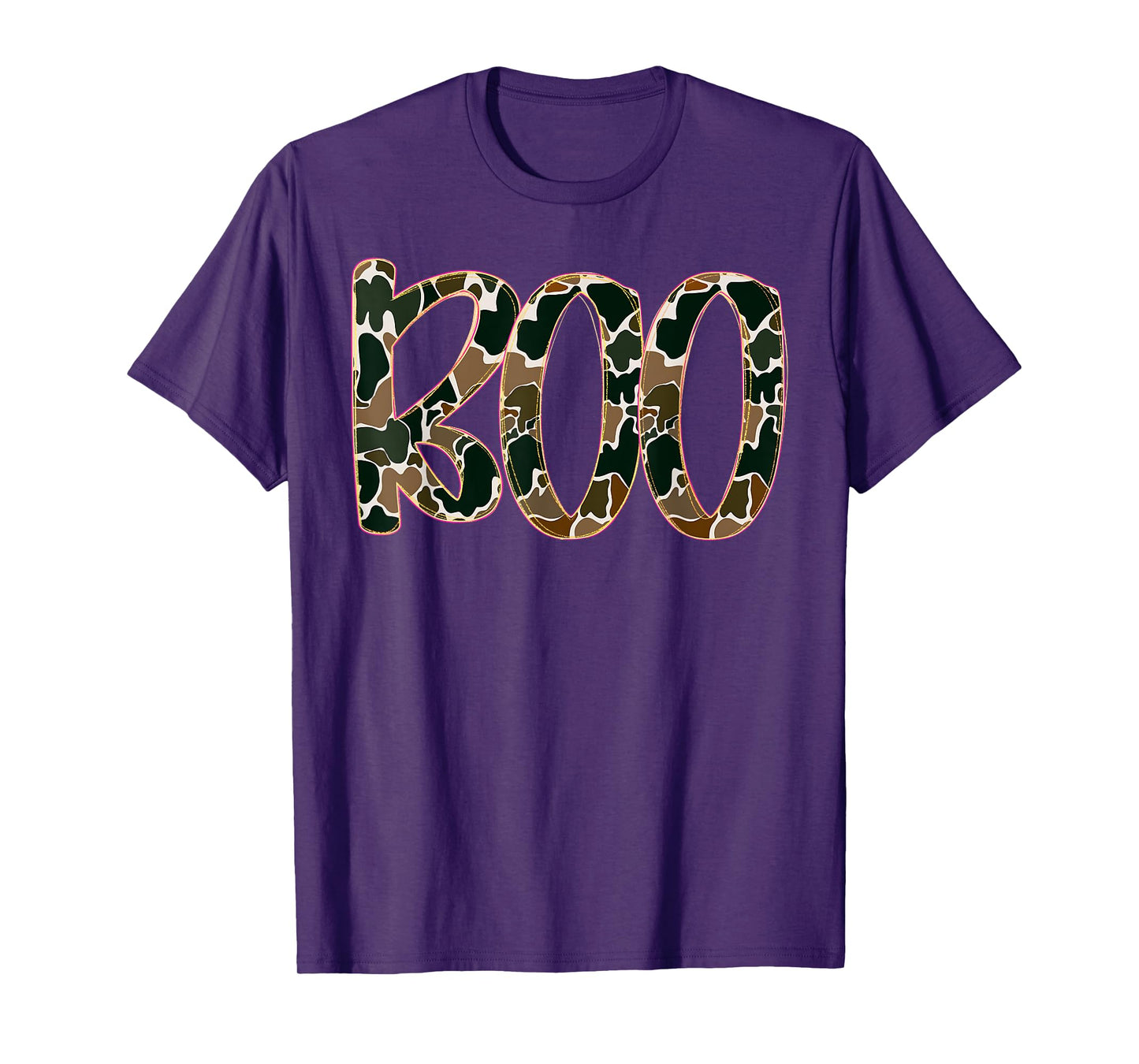 Boo Camo Halloween Camouflage Fall Deer Duck Hunting Boy Men T-Shirt