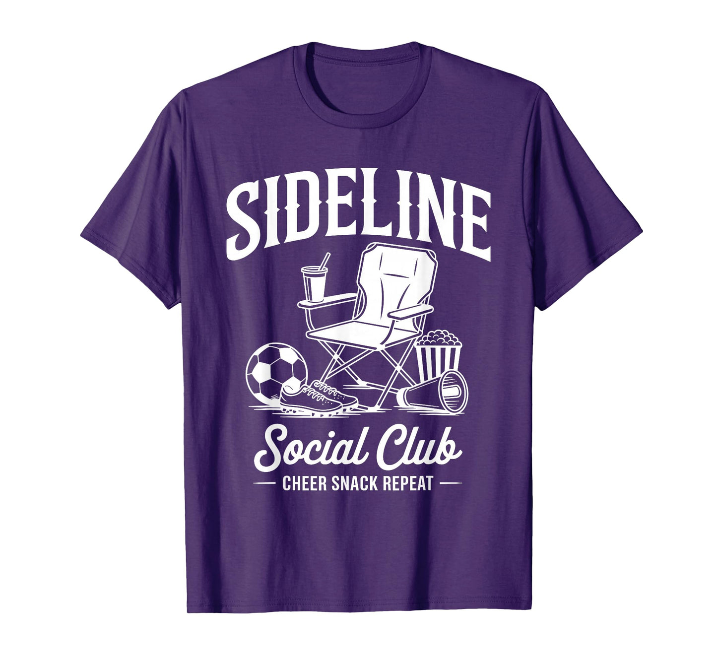 Sideline Social Club Game Day Mothers Day Grandma Soccer Mom T-Shirt