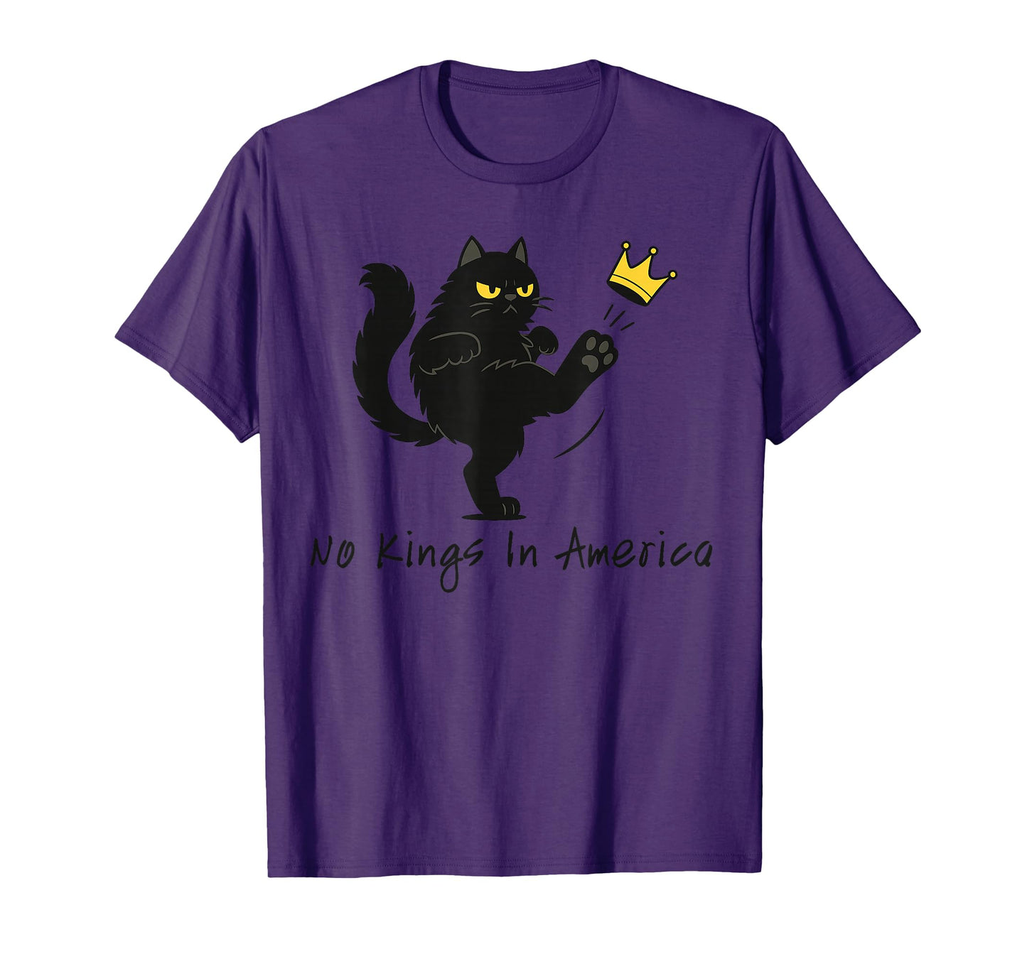 Nope No Kings in America We The People Political Funny Cat T-Shirt