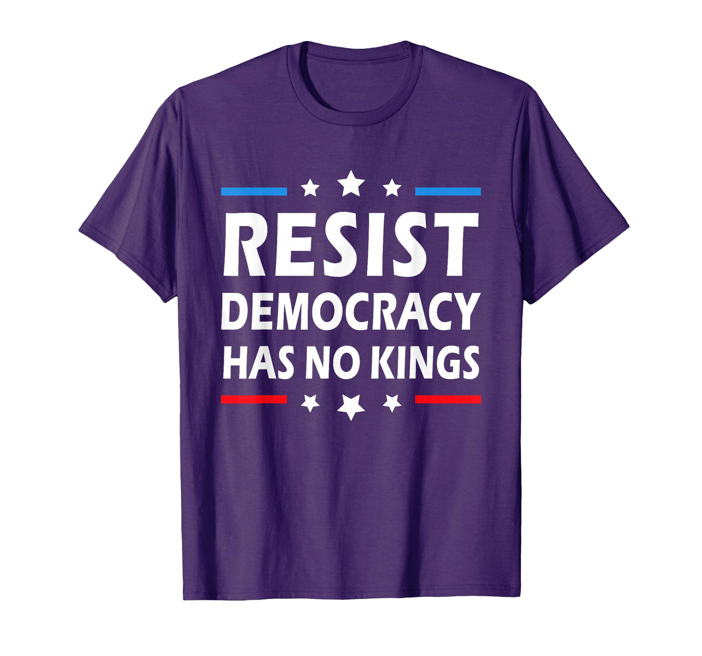 Resist Democracy Has No Kings Vintage Patriotic Political T-Shirt