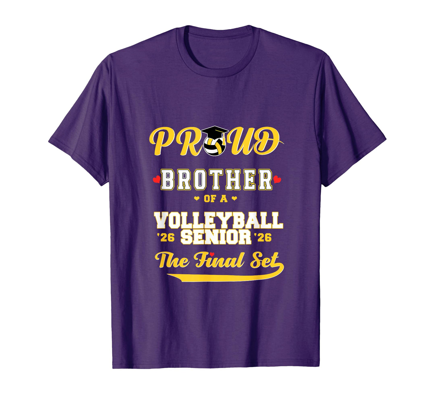 Cool Family '26 Graduation Volleyball Player Brother T-Shirt