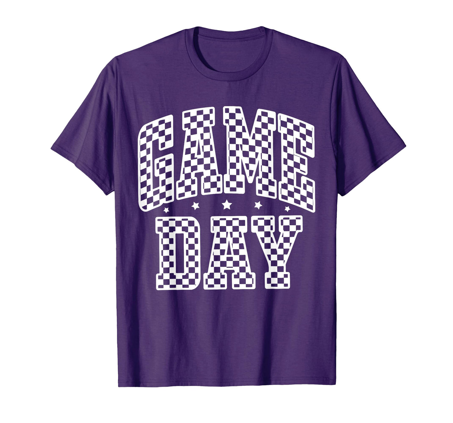 Game Day Checkered Touchdown American Football Thanksgiving T-Shirt
