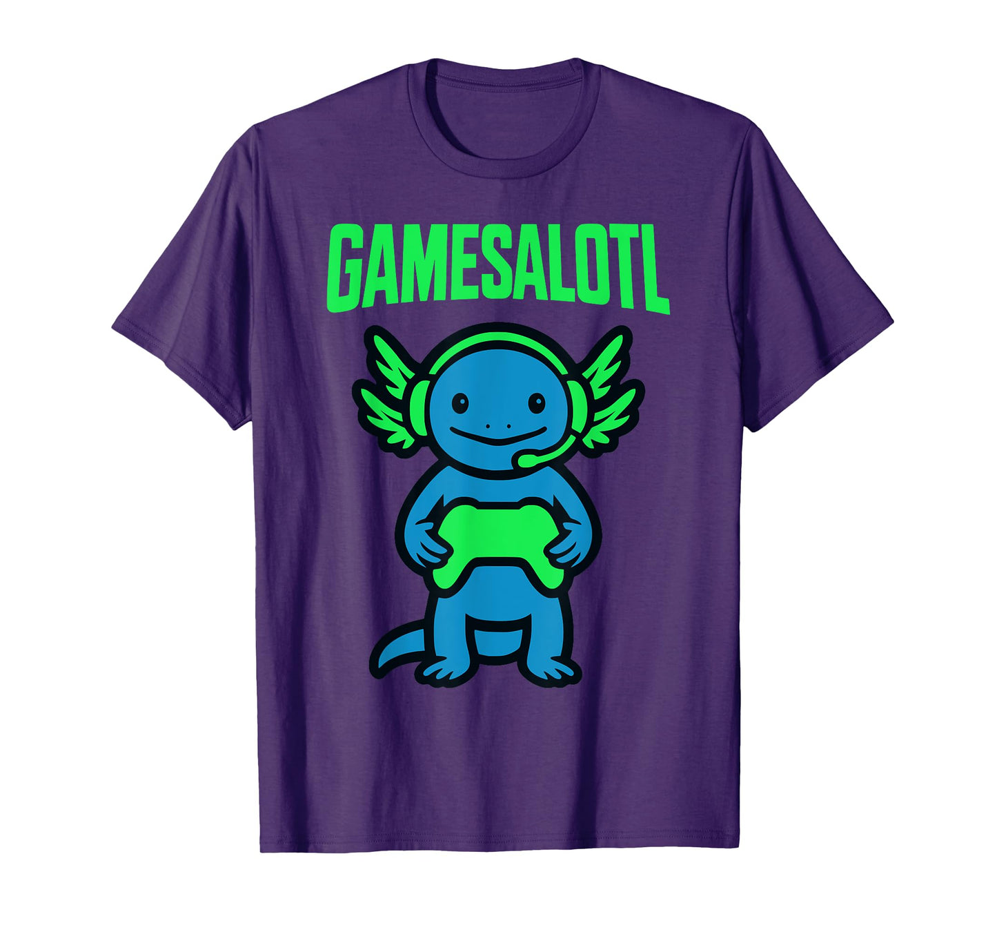 GAMESALOTL Funny Axolotl Gamer Gaming Video Games Game Tee T-Shirt