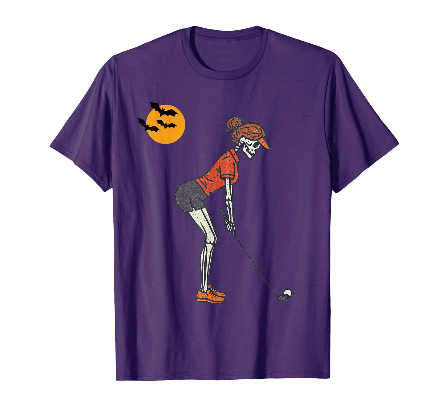 Halloween Women Golf Skeleton Funny Golf Halloween T-Shirt