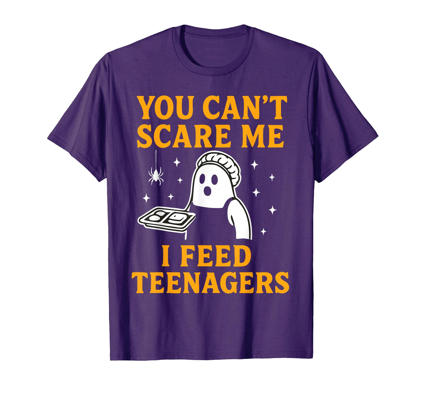 Lunch Lady Halloween Can't Scare Me Feed Teenagers T-Shirt