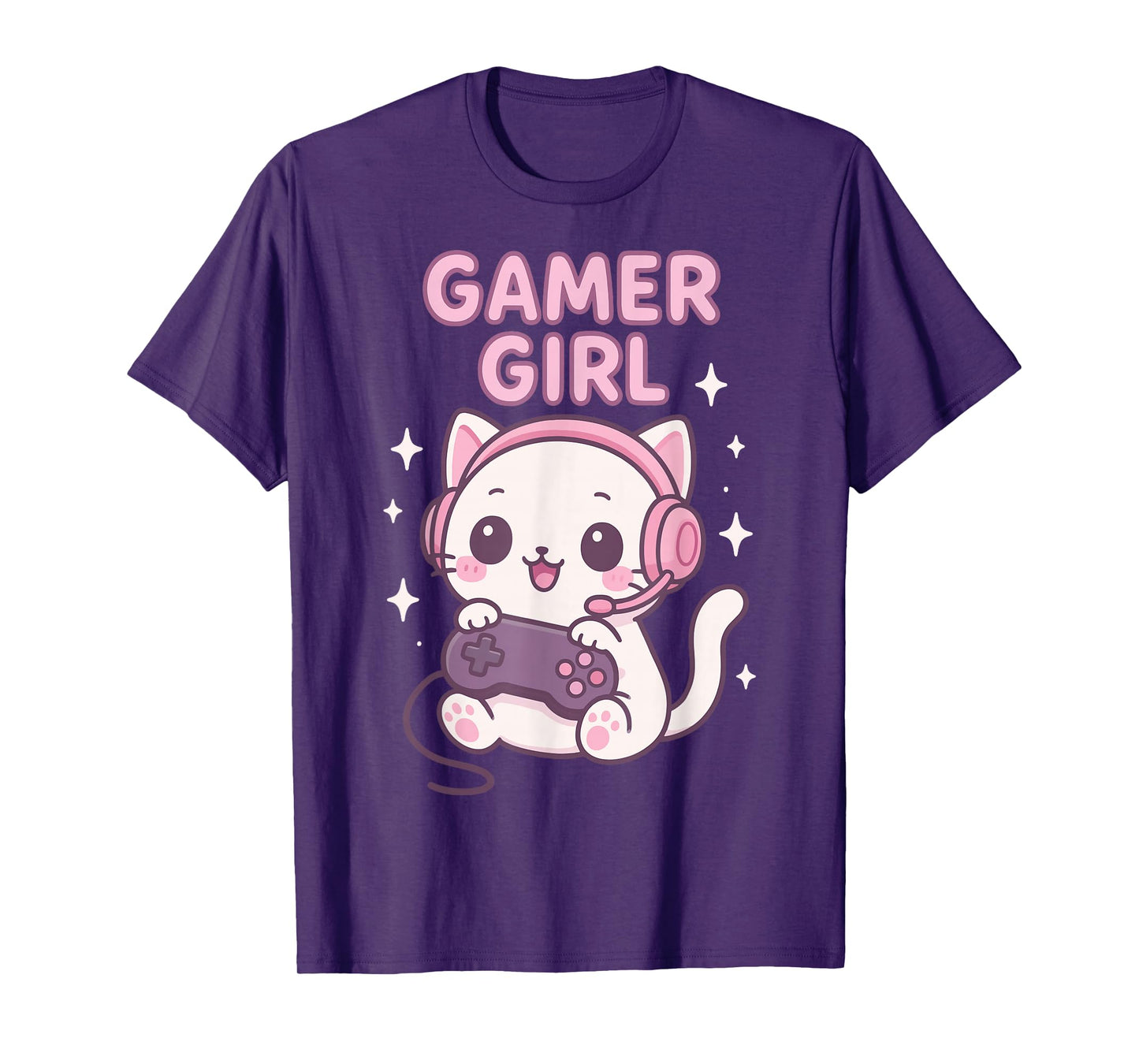 Gamer Girl Cat T-Shirt