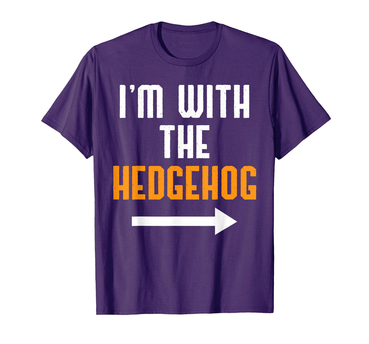 I'm With The Hedgehog Costume Funny Halloween Couple T-Shirt