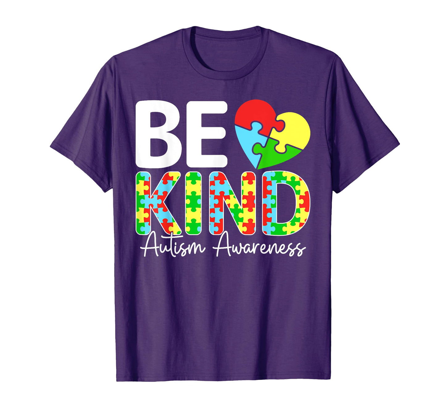 Be Kind Autism Awareness Youth Men Boys Kids Women Family T-Shirt