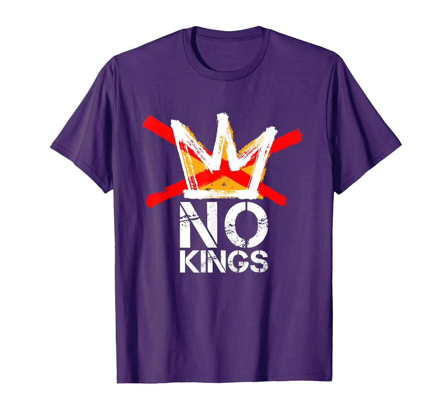 No Kings in America Since 1776 Distressed USA Flag Vintage T-Shirt