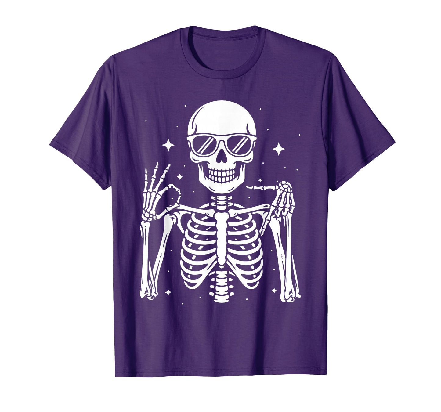 Six Seven 6 7 Meme Gen Alpha Halloween Skeleton Hands Sign T-Shirt