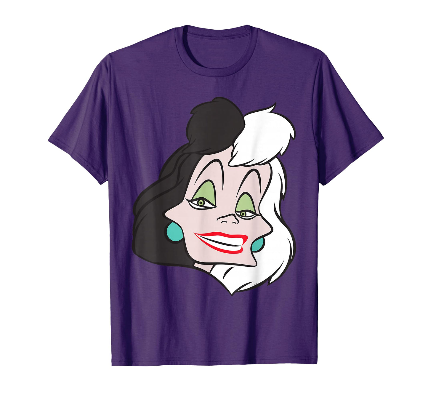 Disney Villains Cruella De Vil Fashionable Big Face Costume T-Shirt