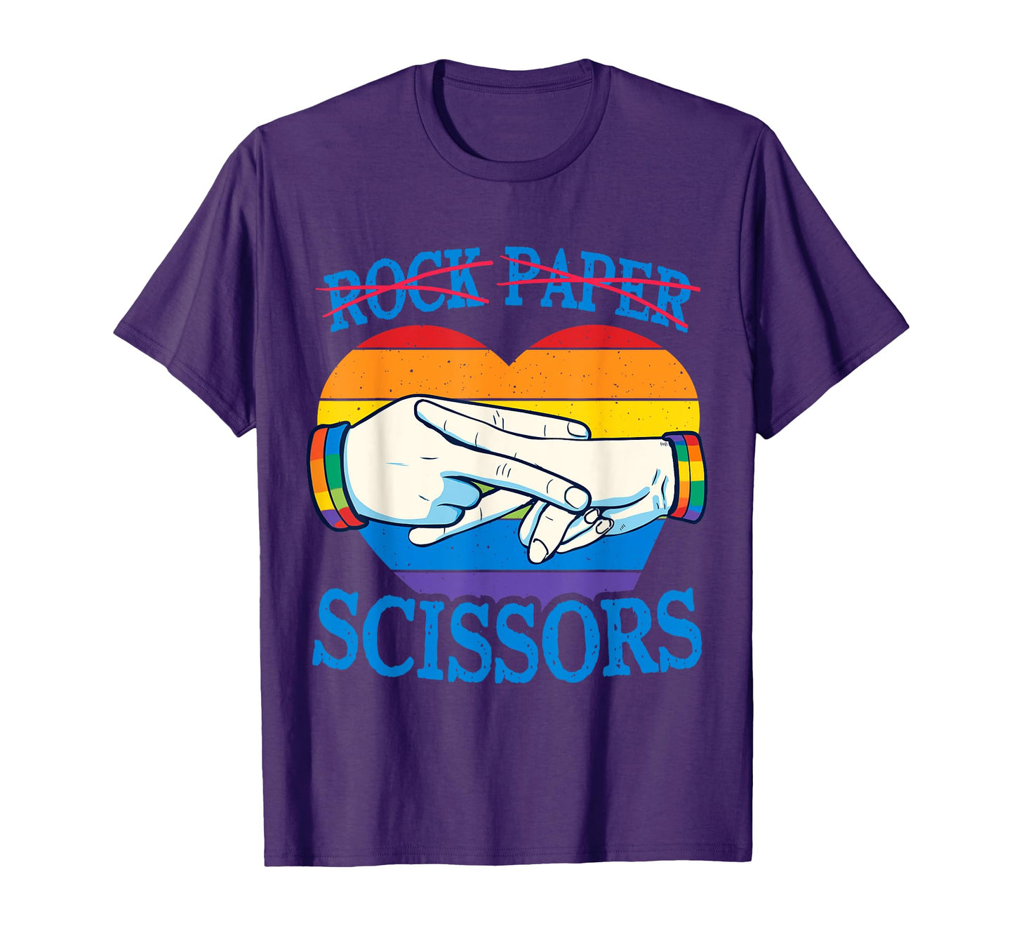 Rock Paper Scissors LGBT Pride Month Lesbian Bisexual Women T-Shirt