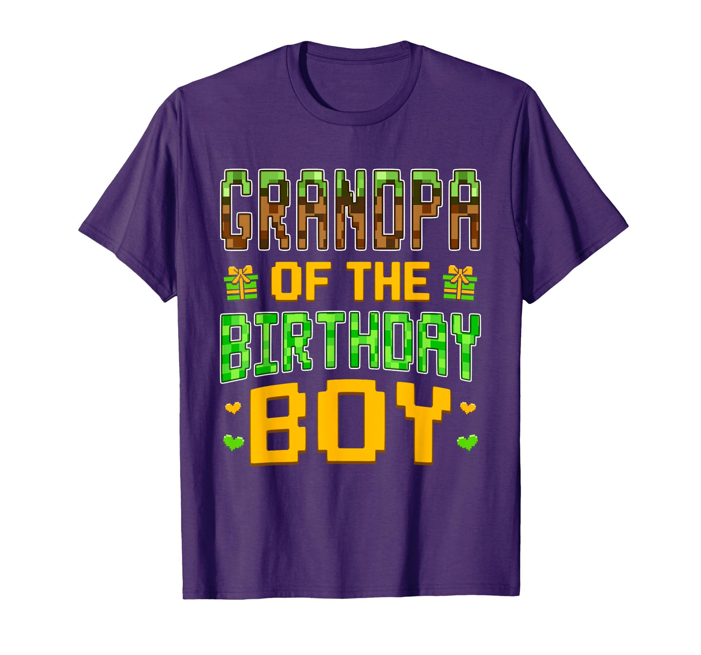 Grandpa of The Birthday Boy Video Gamer Birthday Party T-Shirt