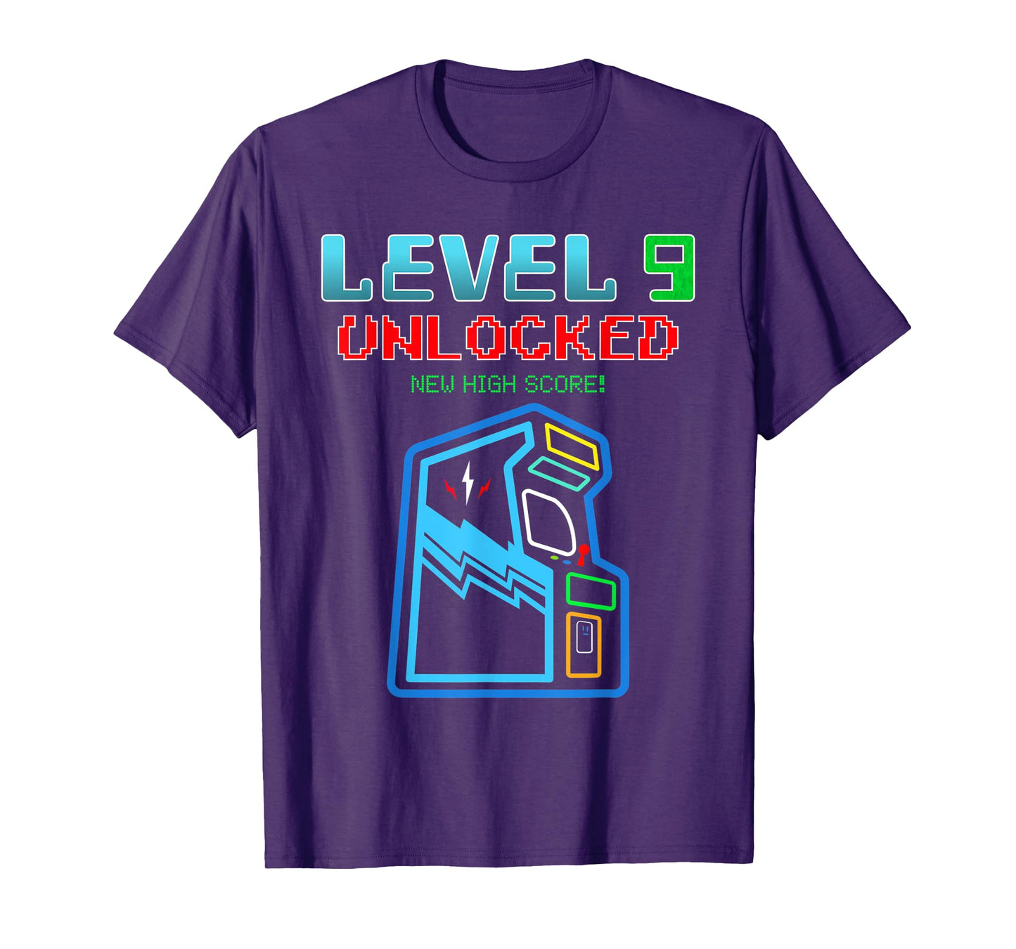 Level 9 Unlocked New High Score Arcade Game Birthday T-Shirt