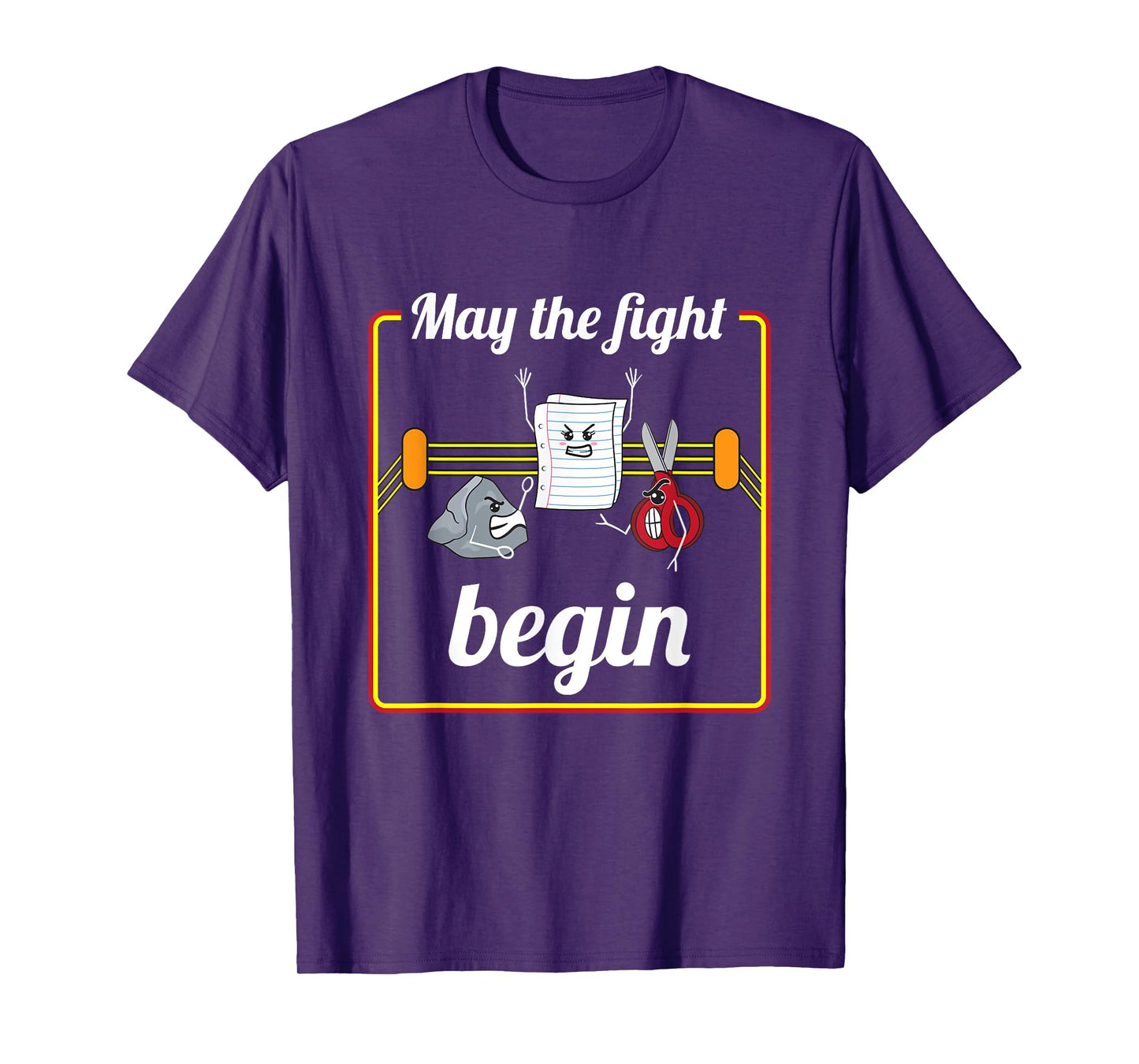 May The Fight Begin Cute Rock Paper Scissors T-Shirt