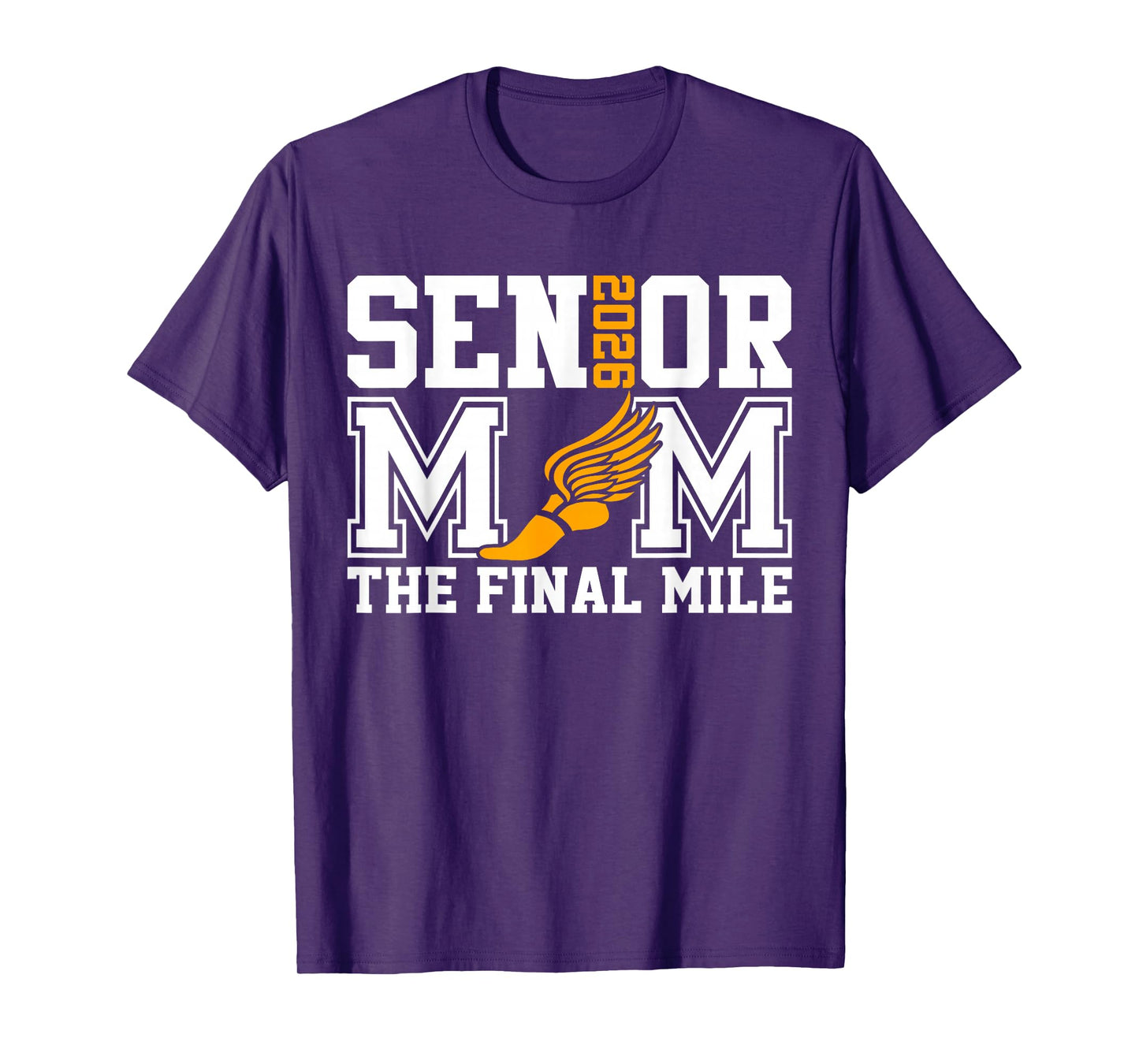 Groovy Senior Mom The Final Mile Cross Country Class of 2026 T-Shirt