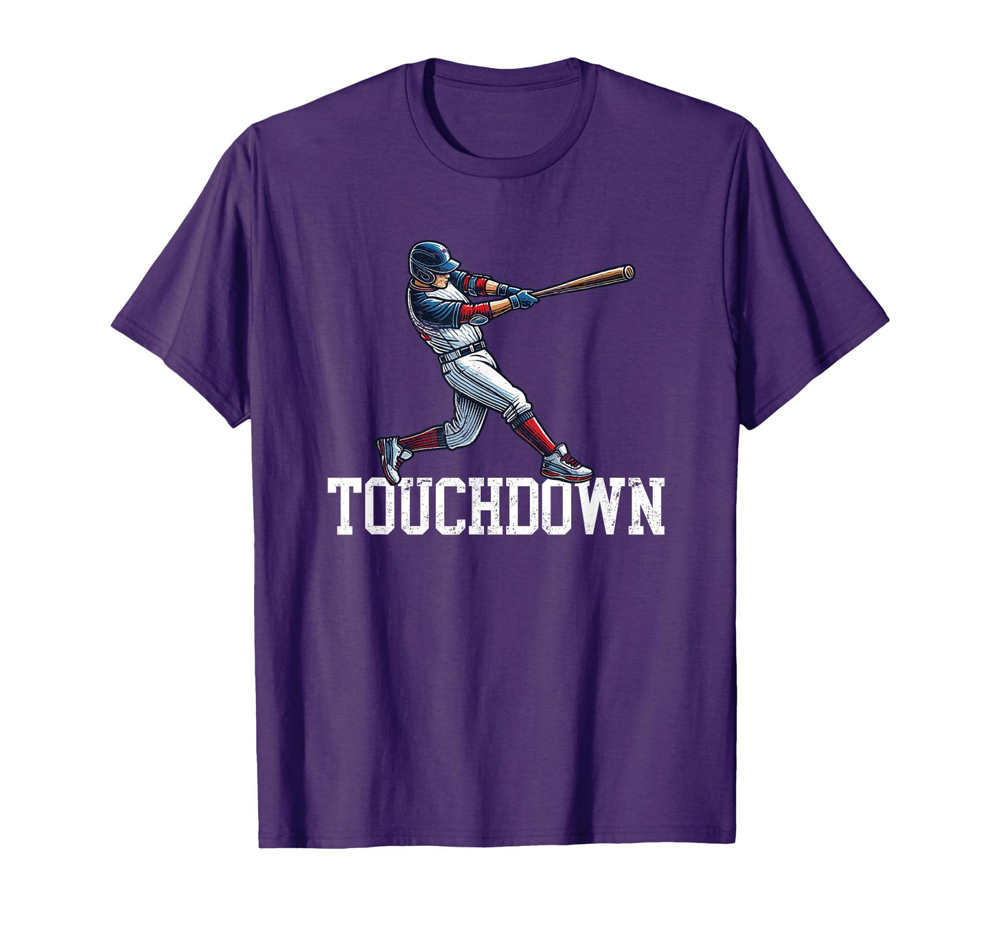 TOUCHDOWN Funny Football Baseball Mash-Up T-Shirt