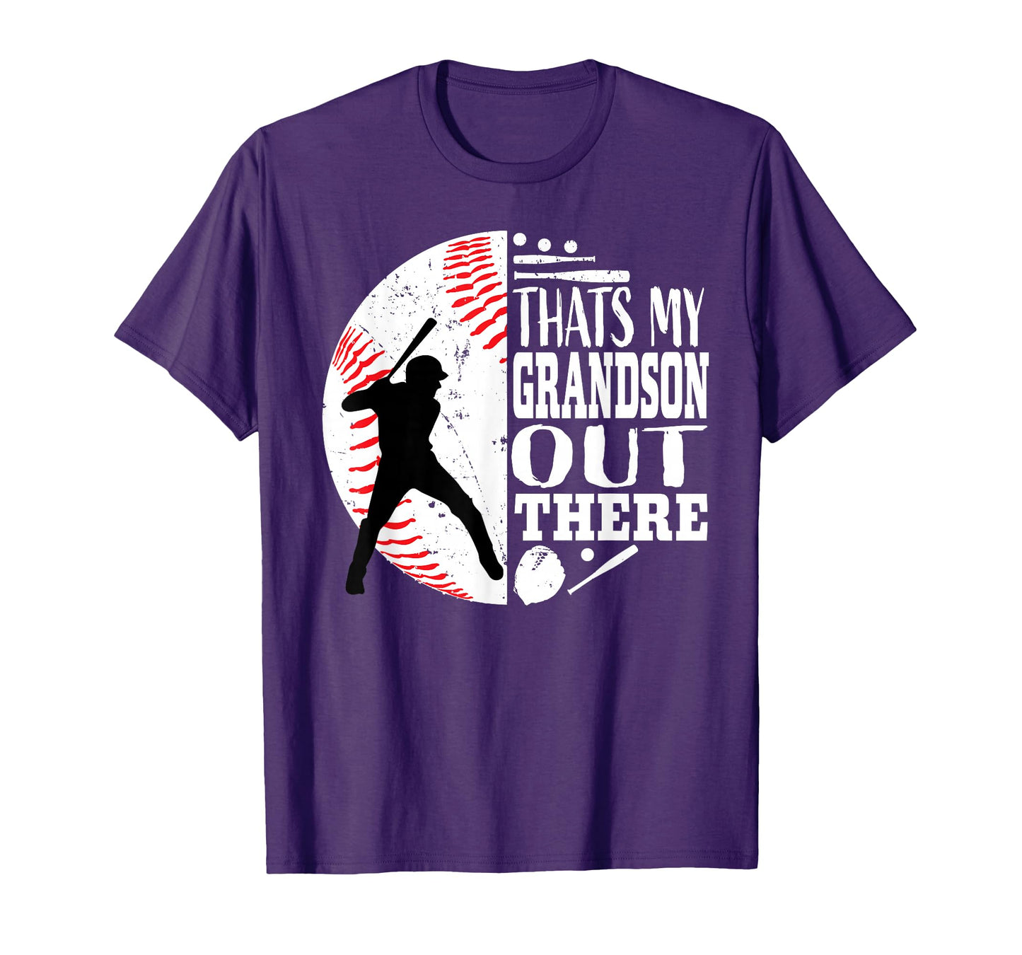 Thats My Grandson Out There Baseball Grandma Grandpa Graphic T-Shirt