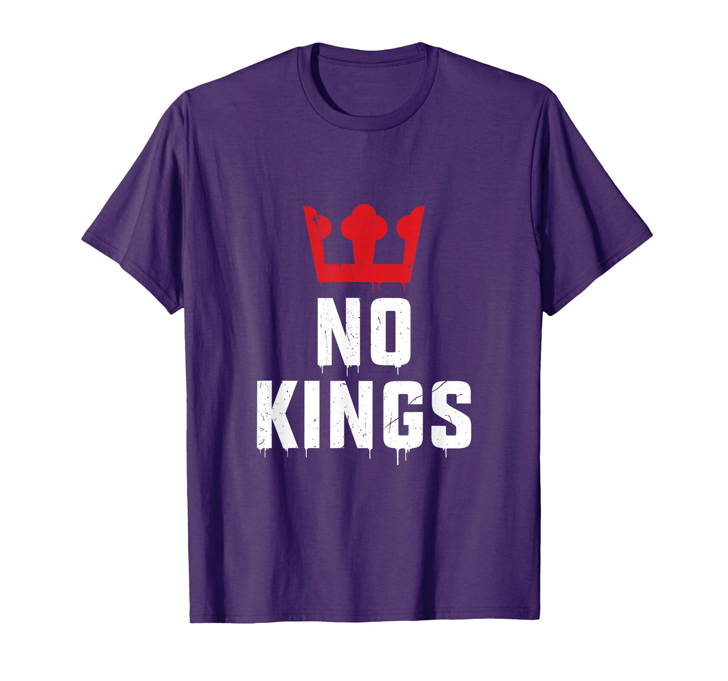 No Kings Retro Protest Sign Freedom T-Shirt