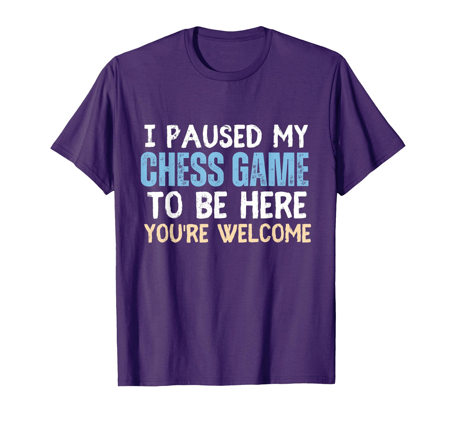 I Paused My Chess Game To Be Here You're Welcome Funny Chess T-Shirt