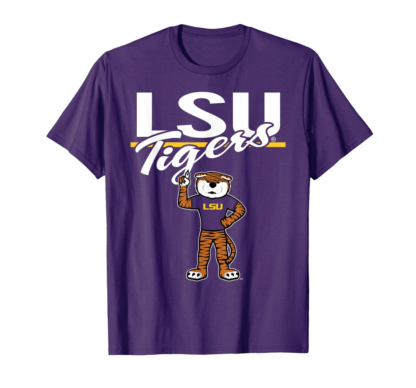 LSU Tigers Mascot Purple Officially Licensed T-Shirt