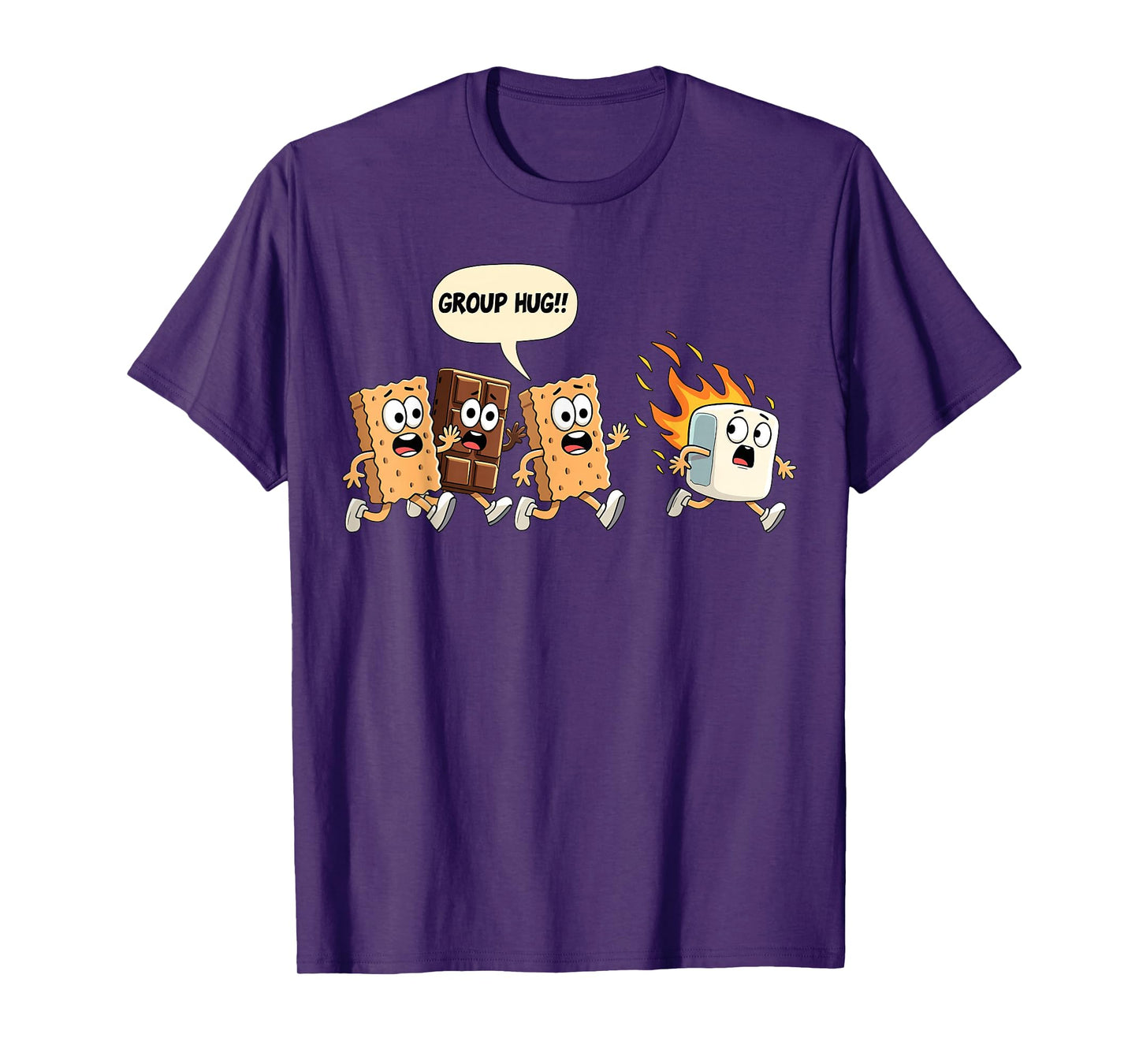 Group Hug Marshmallow Campfire Smores Funny Camping T-Shirt