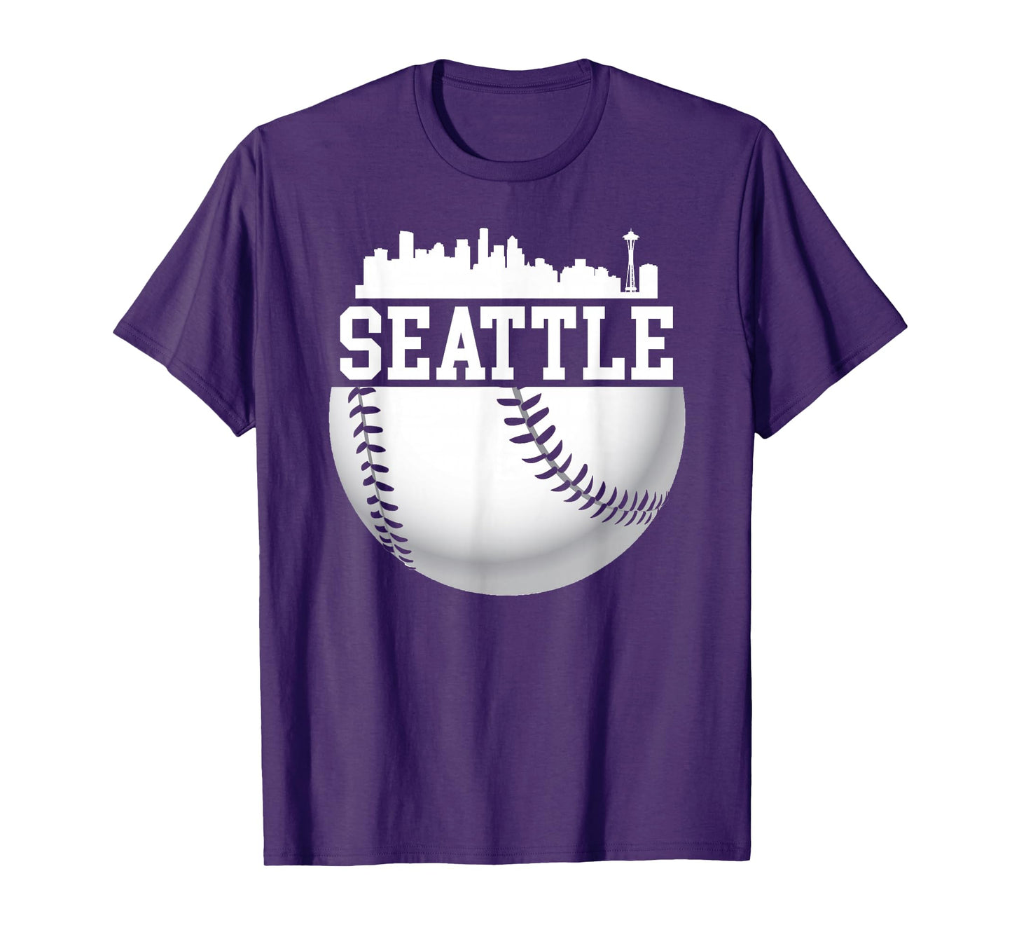 Vintage Downtown Seattle Shirt Baseball Retro Washington T-Shirt