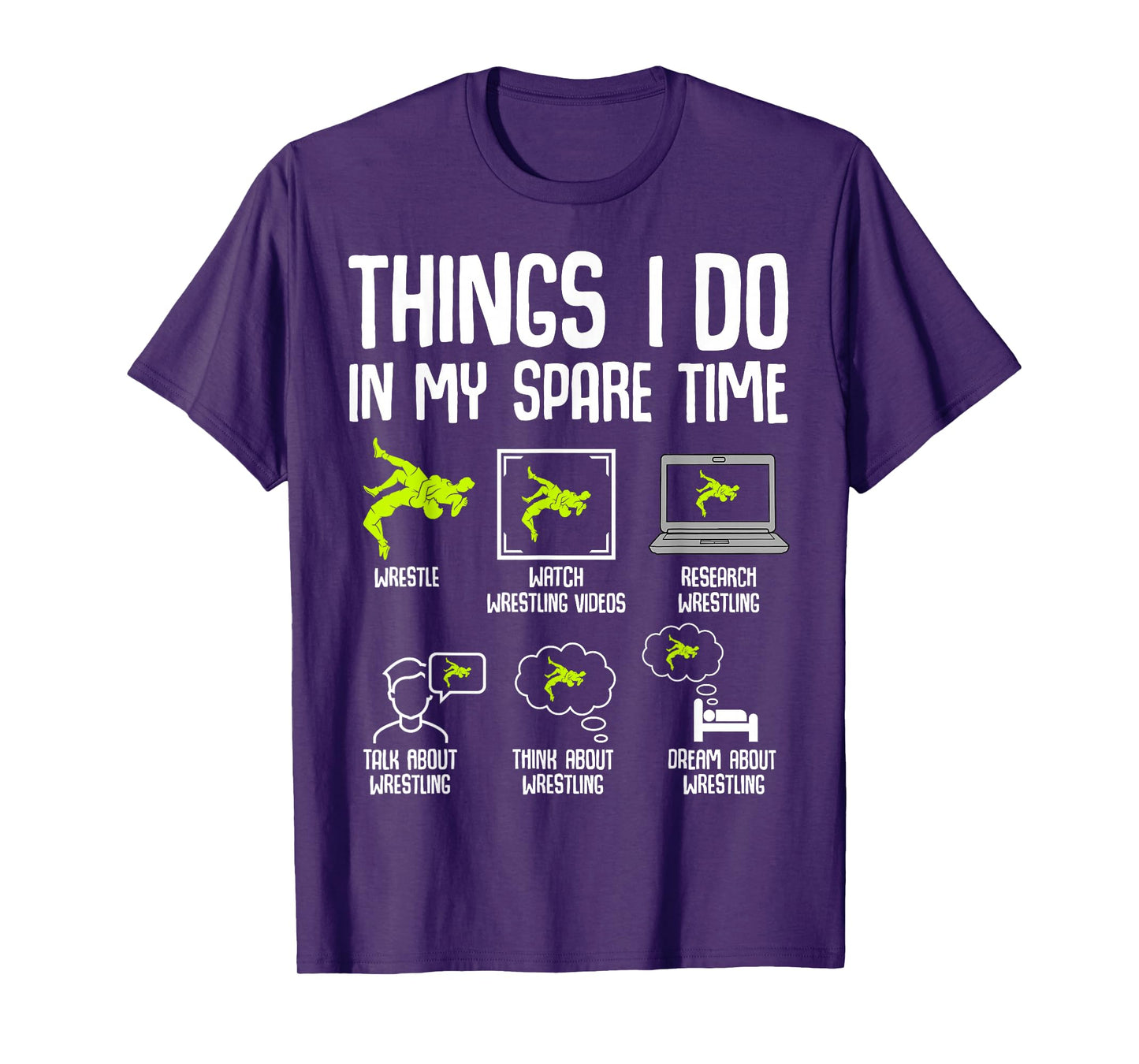 Wrestling Things I Do In My Spare Time Wrestler Boys Kids T-Shirt