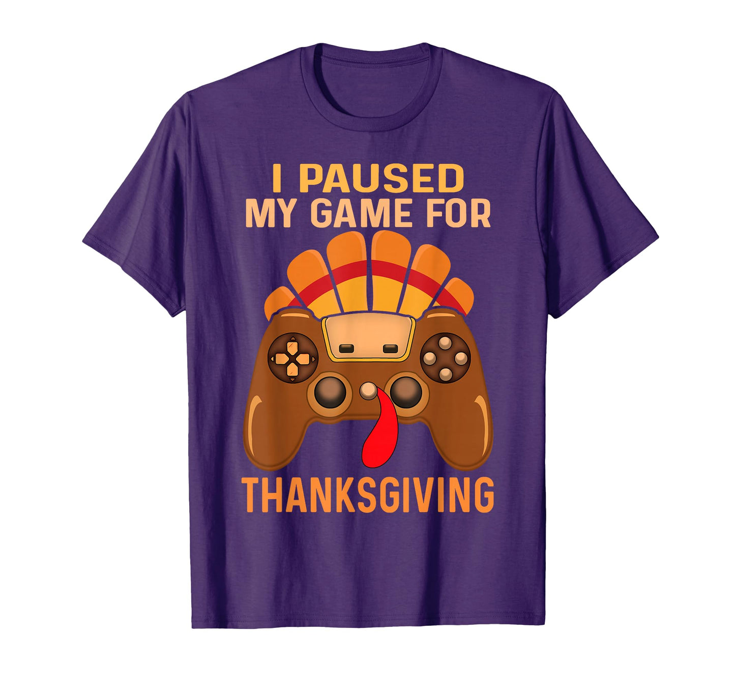 Happy Thanksgiving gaming fall Turkey gamer boys kids men T-Shirt
