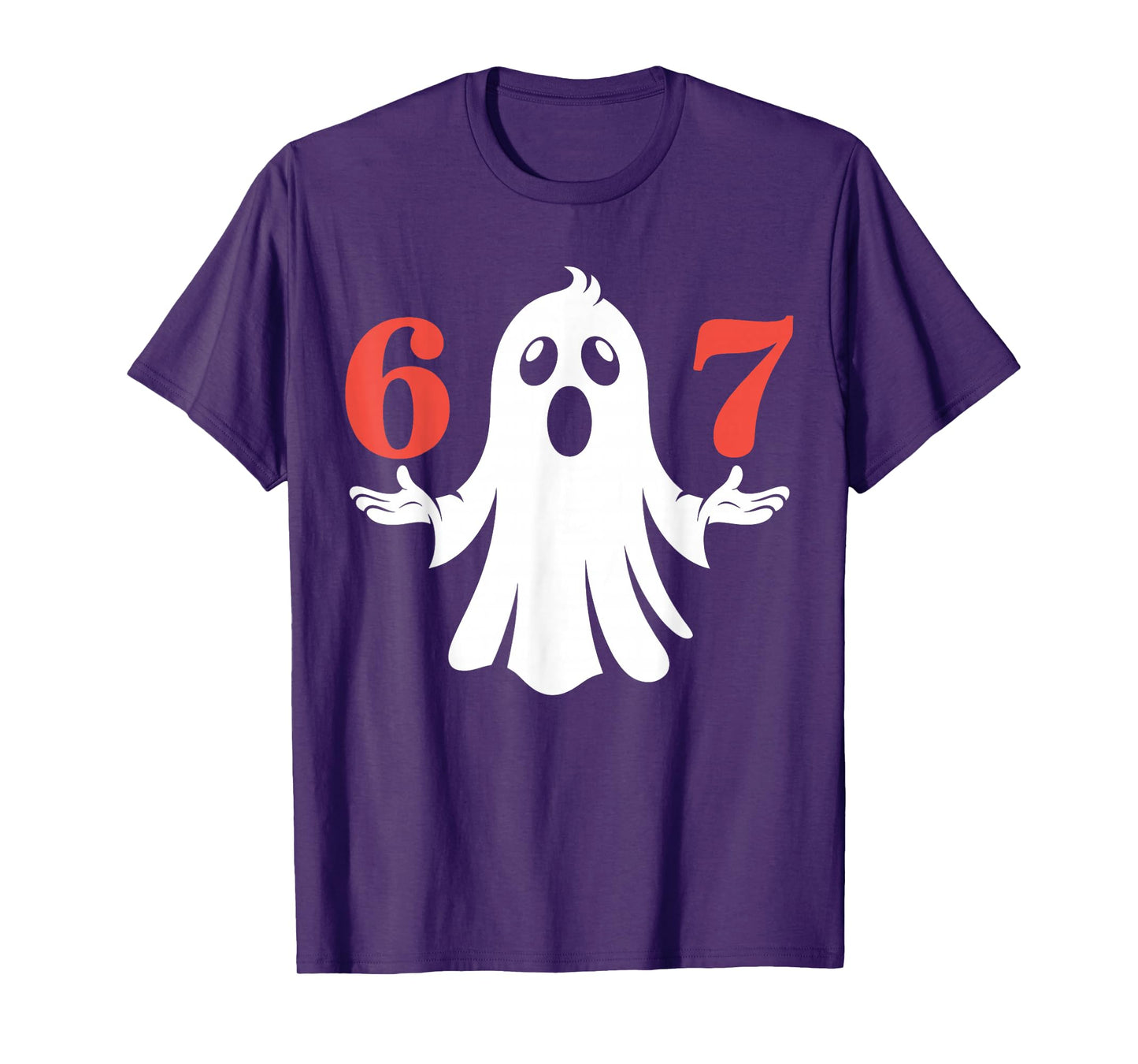 Six Seven Meme 6 7 Halloween Ghost Costume T-Shirt