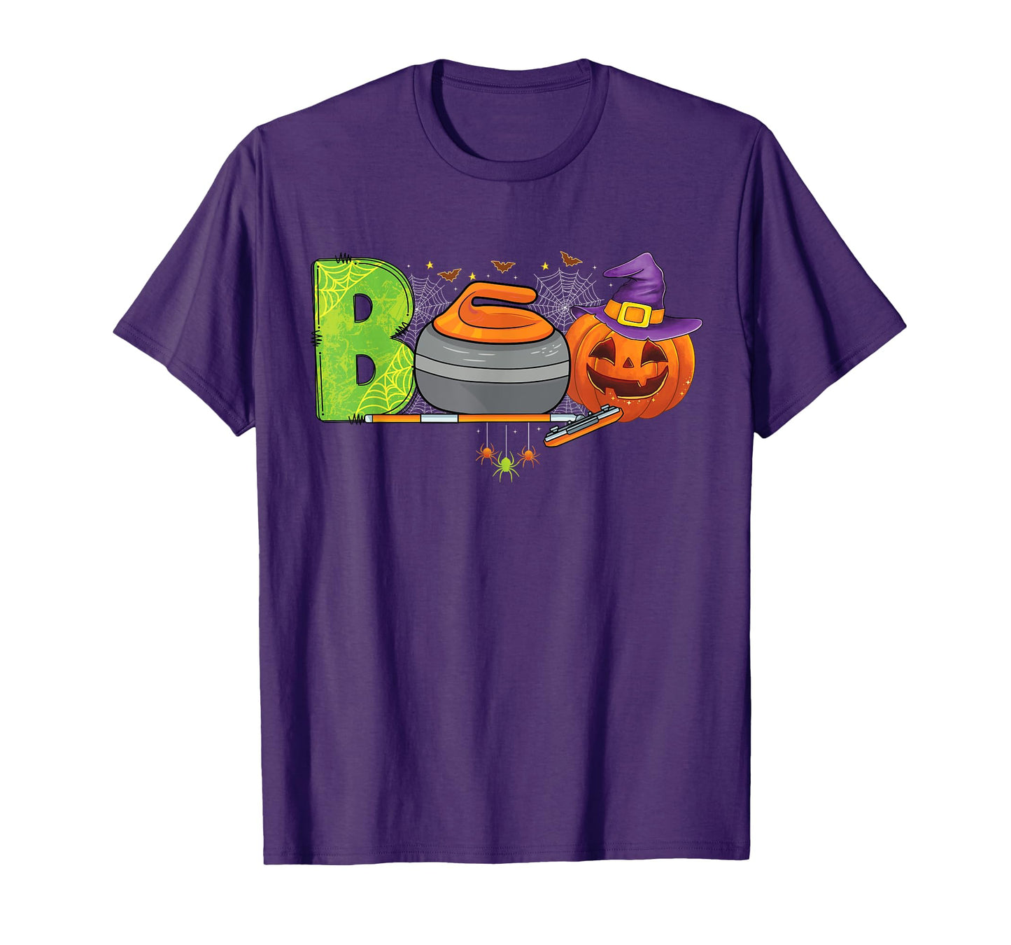 Boo Curling Player ice Sports Curling Halloween costume T-Shirt