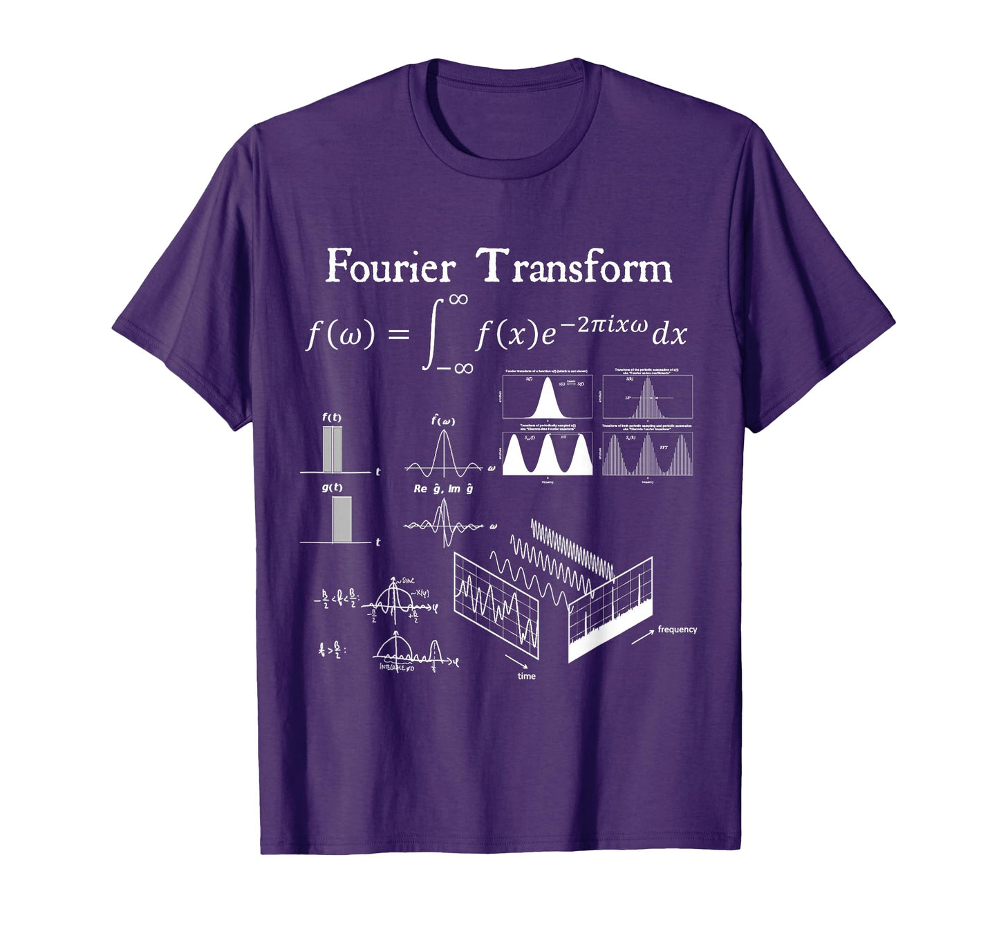 Fourier Transform Signal Science Math Teacher Nerdy Gift T-Shirt