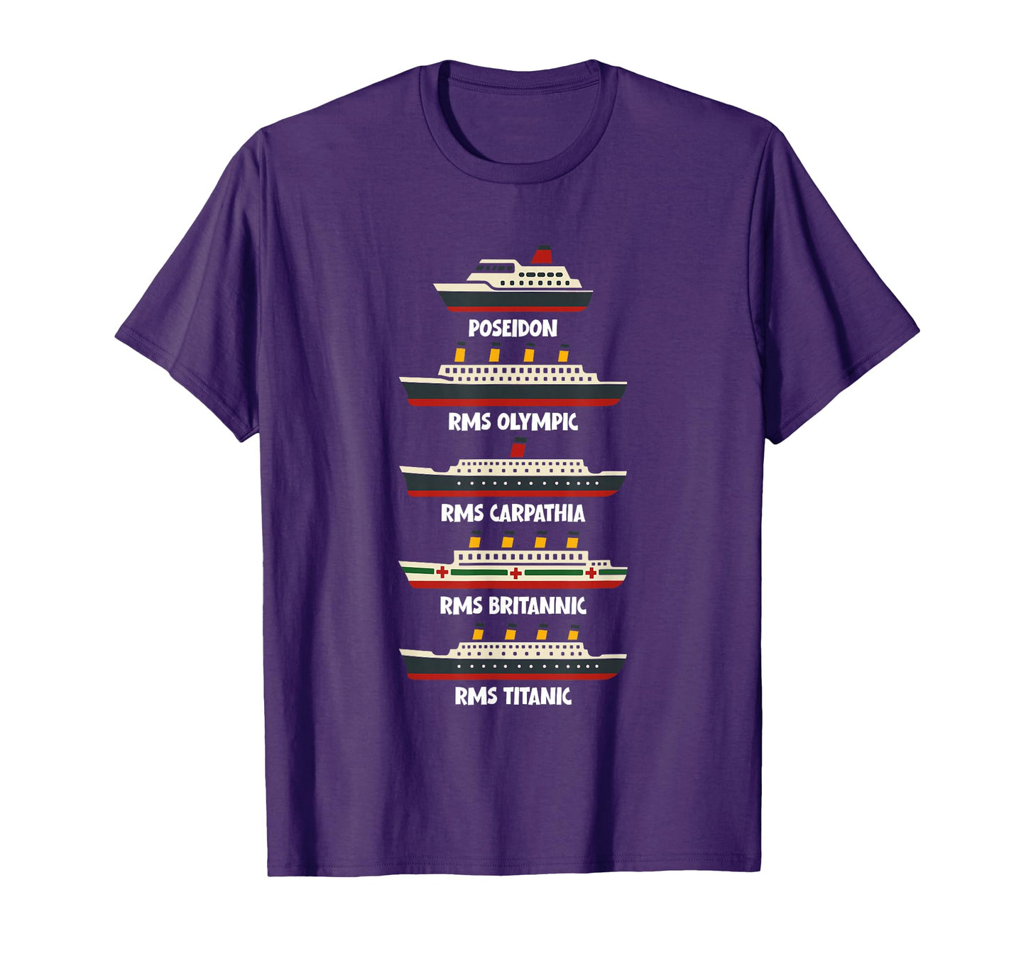 RMS Titanic RMS Britannic Poseidon Historic Ships T-Shirt