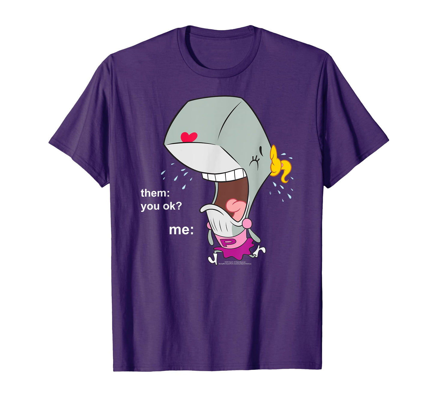 SpongeBob SquarePants Pearl Crying Meme Cartoon T-Shirt