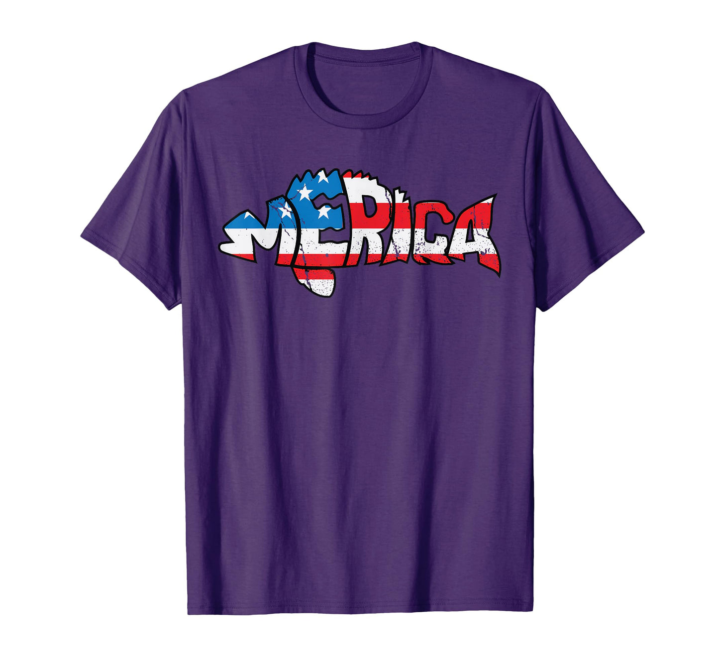 American Flag Fishing Lovers Fisherman Funny Fishing USA T-Shirt