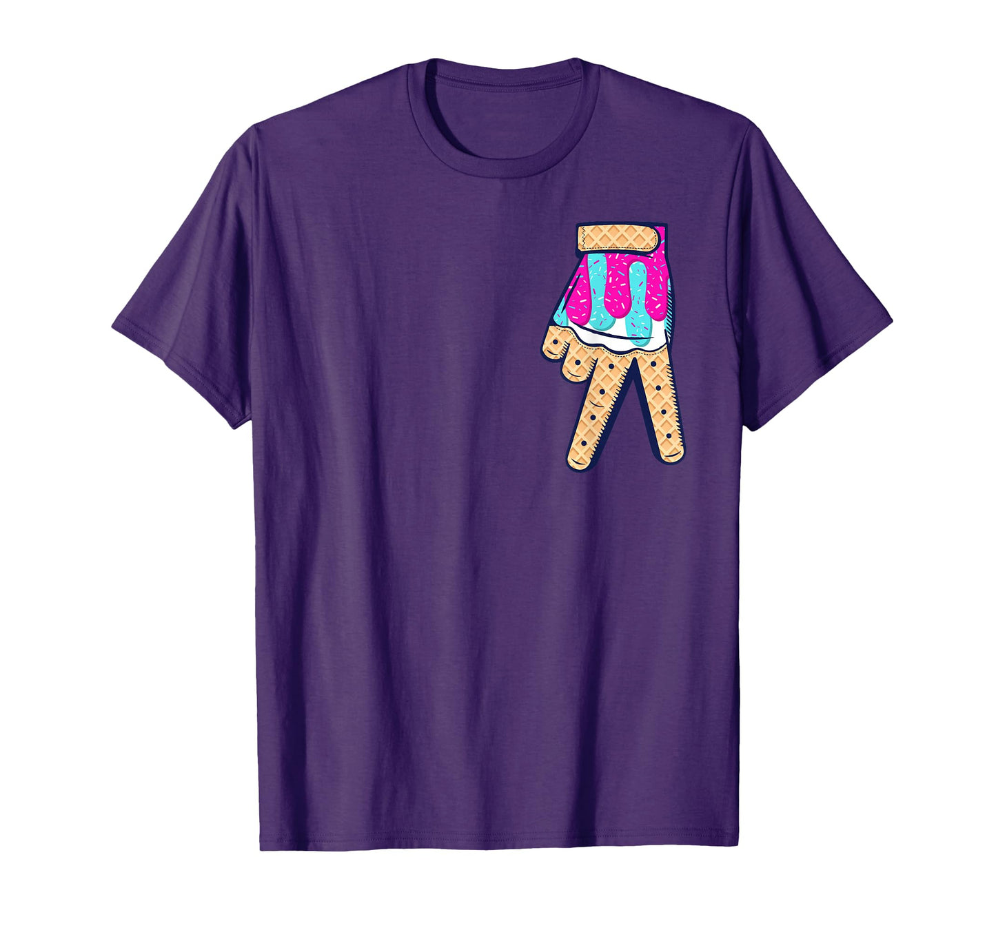 Baseball Ice Cream Drip Boys Home Plate Glove Respect Drip T-Shirt