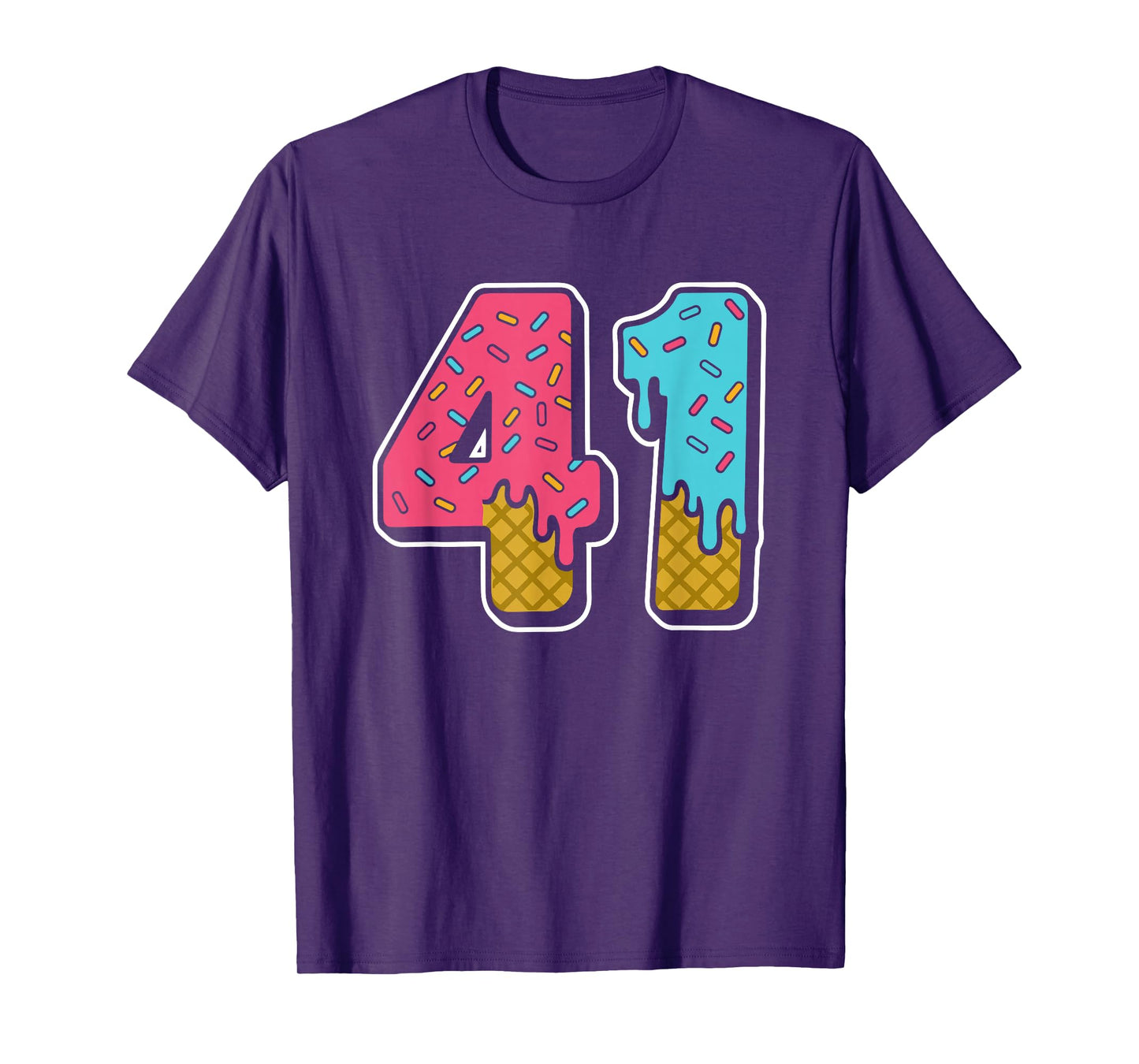 41 Ice Cream Drip Meme Forty One Four Gen Alpha Slang T-Shirt