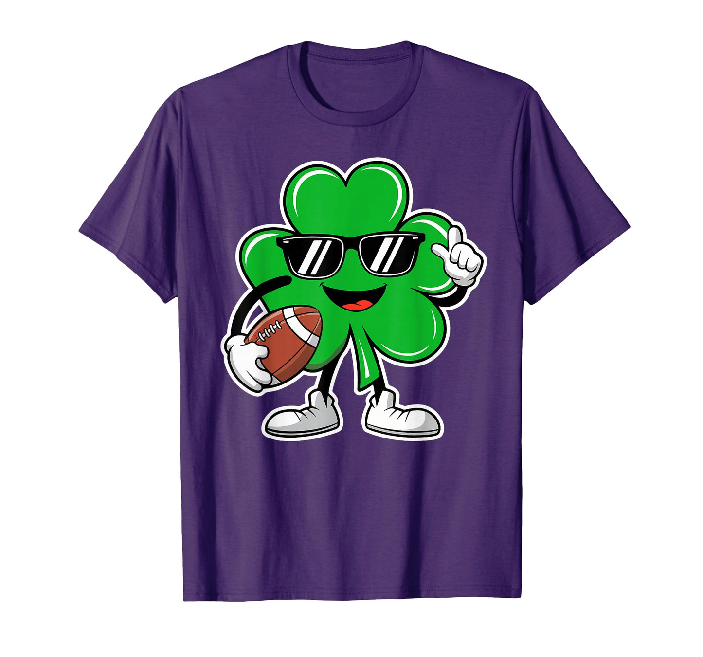 Football St Patricks Day Boys St Patricks Day Shamrock Kids T-Shirt