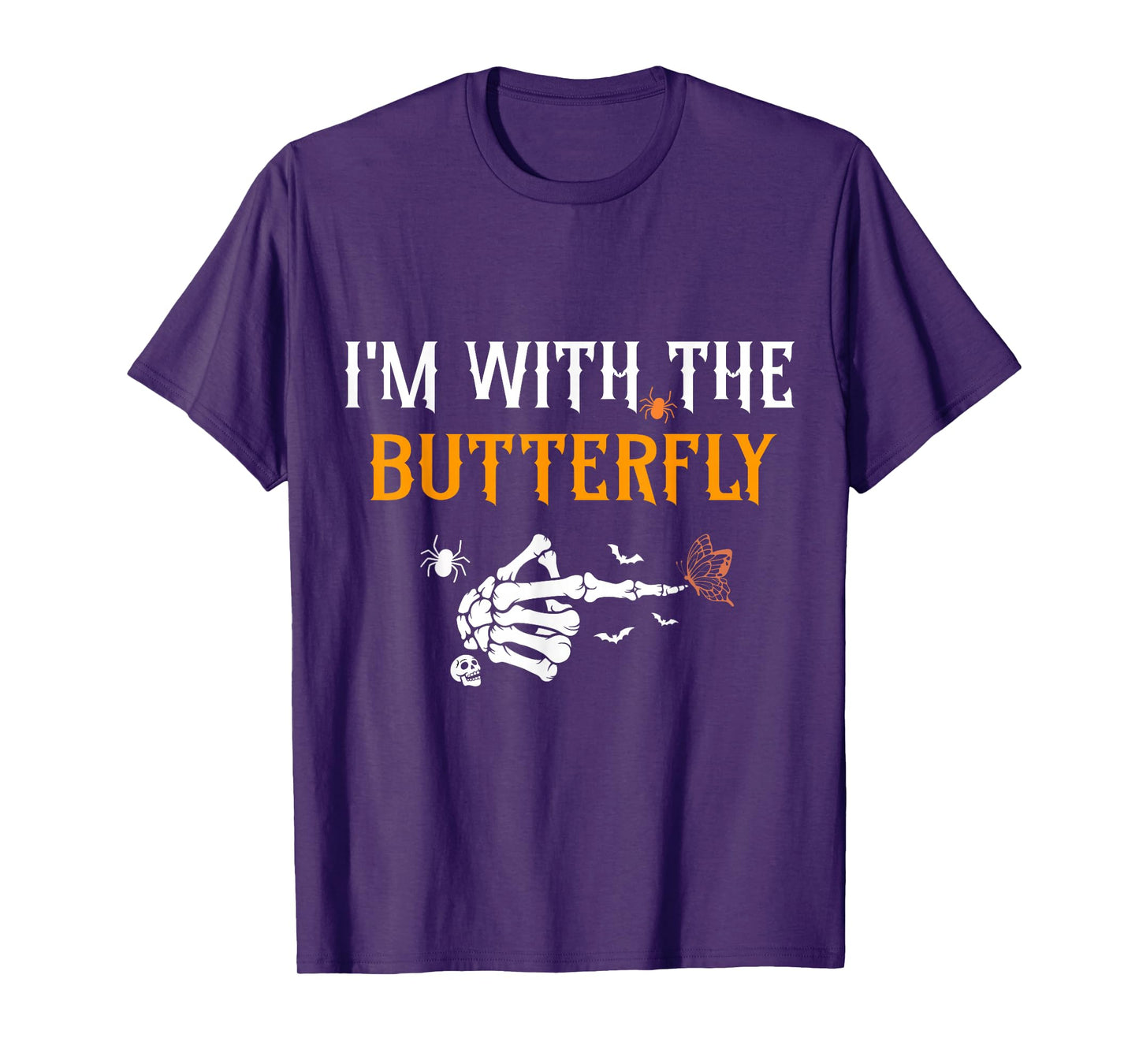 I'm with Butterfly Halloween Costume Couples Matching T-Shirt