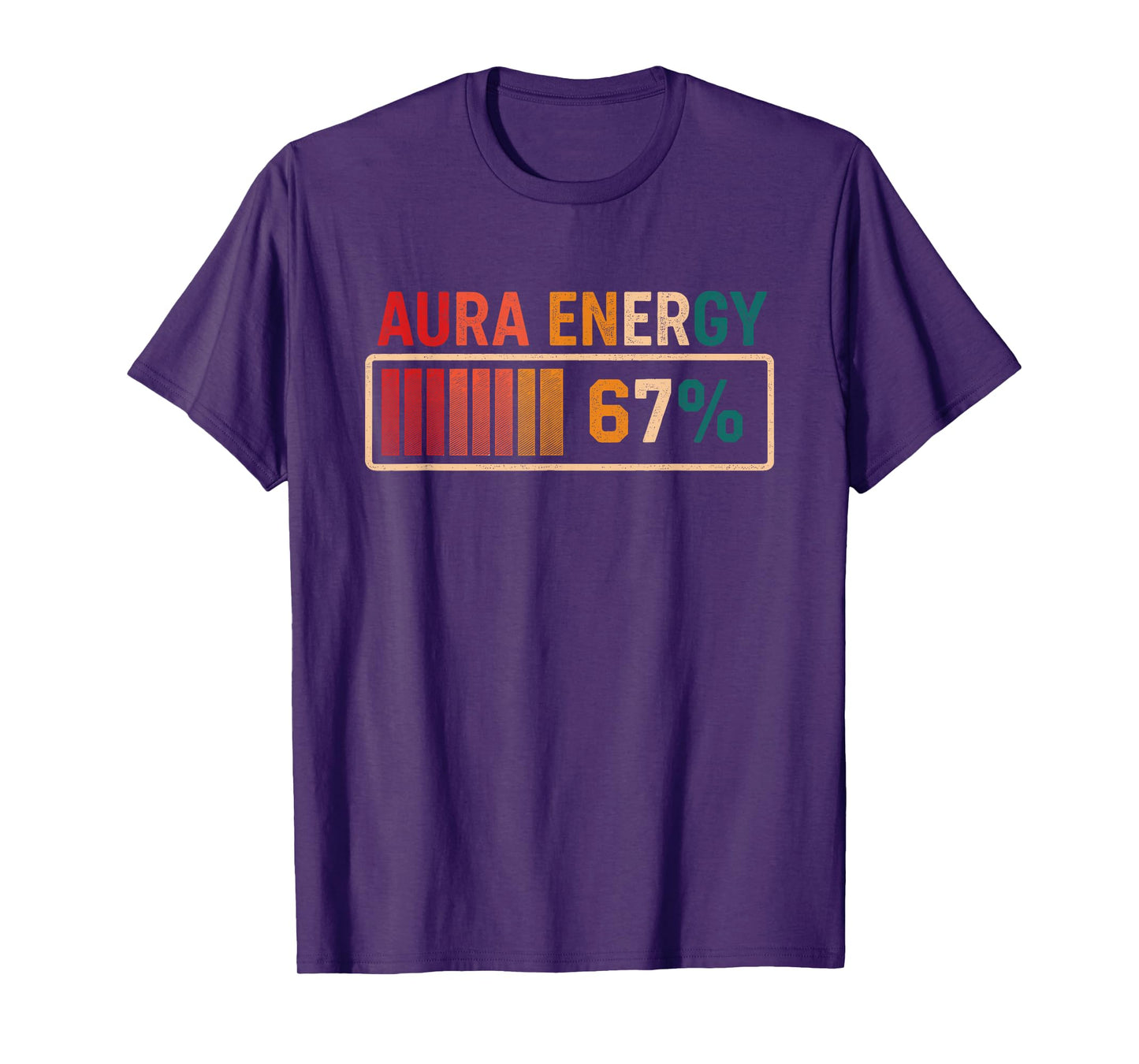 Six Seven Meme Funny 67 Aura Gen Alpha Slang Retro T-Shirt