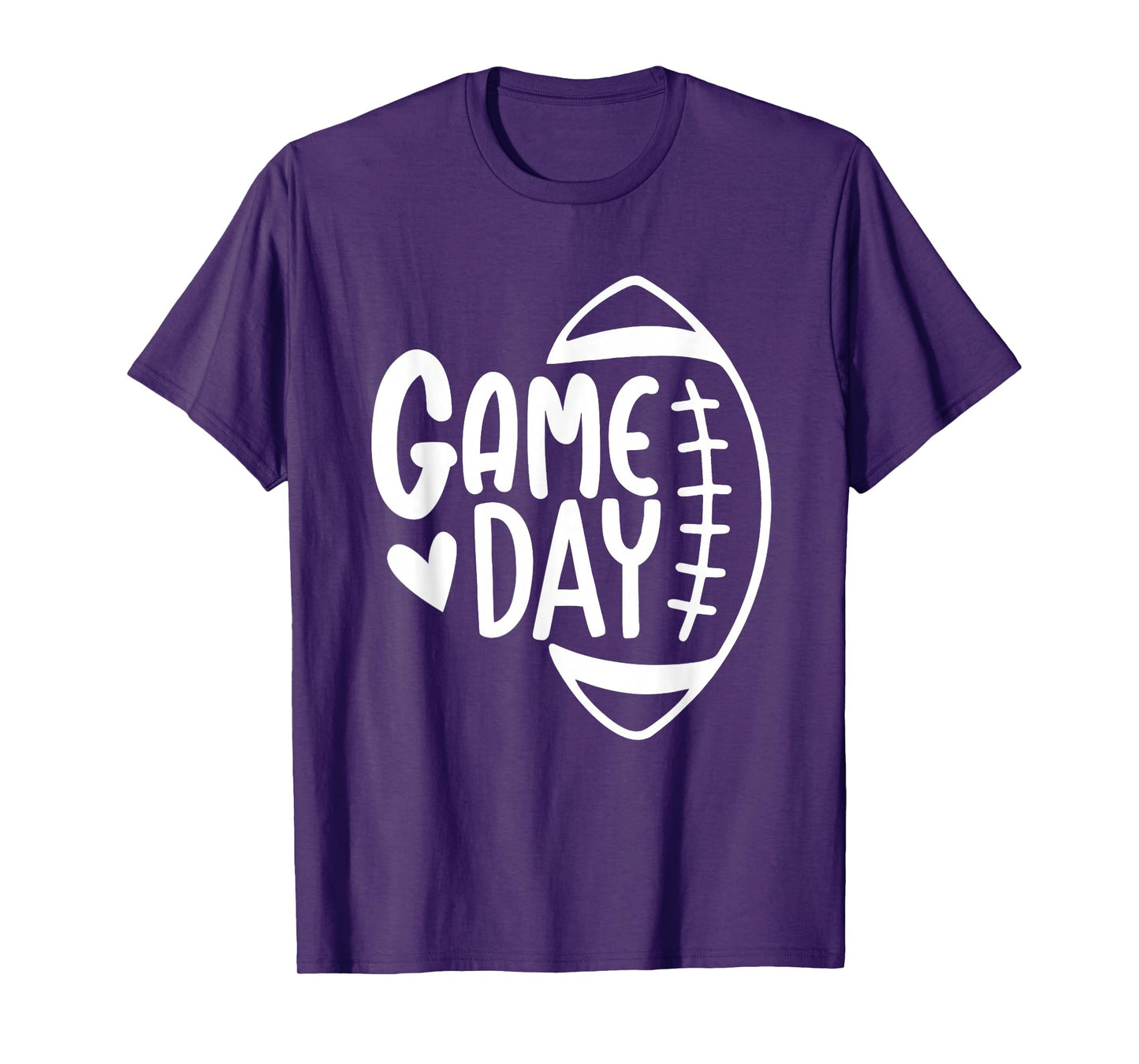 Game Day Football Heart American Football, Player Women Men T-Shirt