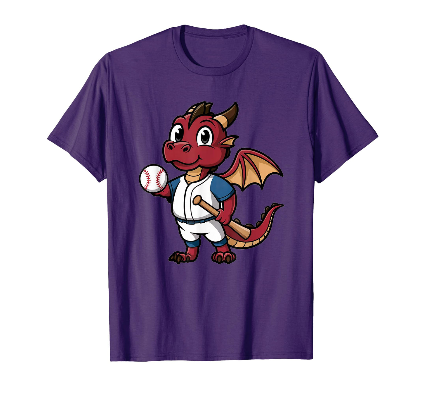 Dragon Baseball Player Fantasy World Design T-Shirt