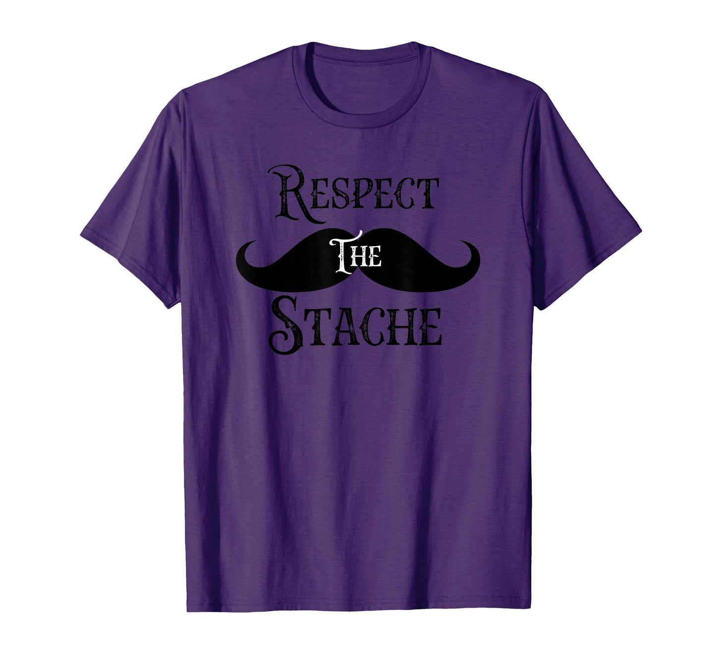 Vintage Retro Funny Mustache Respect the Stache Mustache T-Shirt