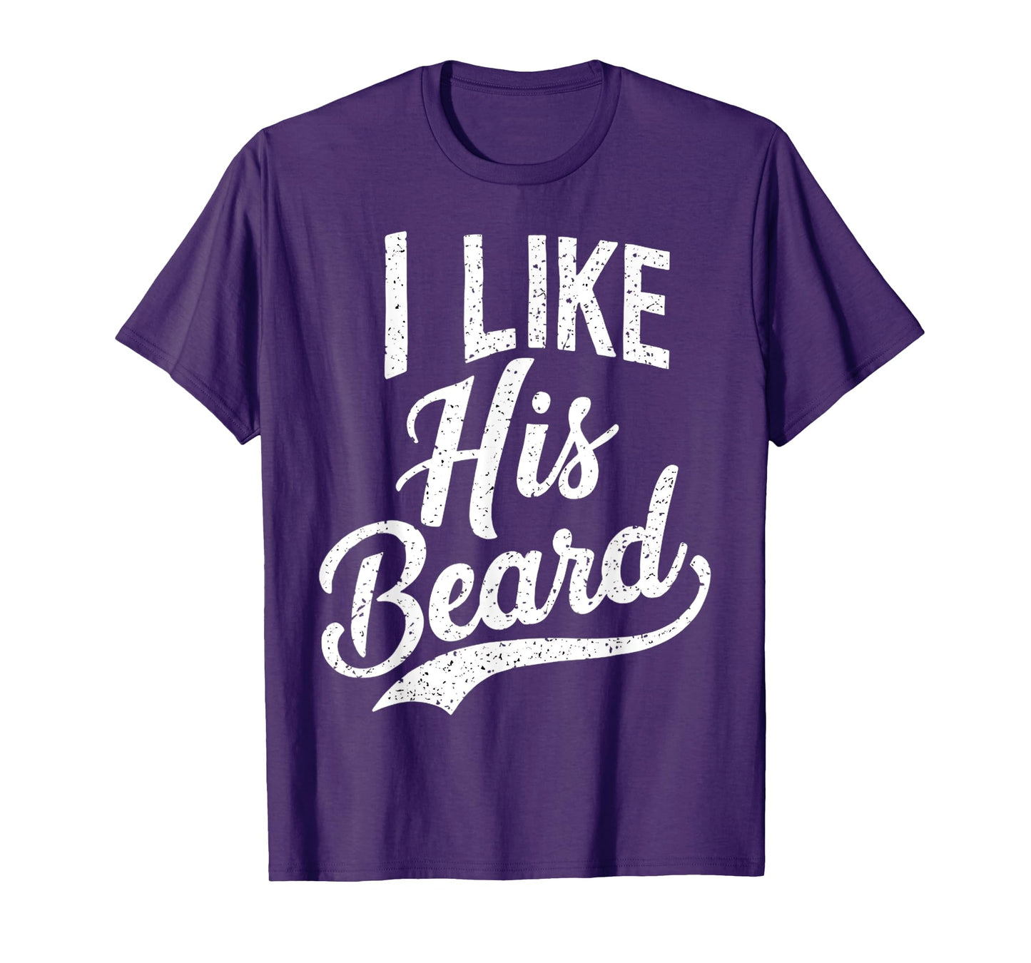 I Like His Beard Matching Couples Vintage Daddy T-Shirt