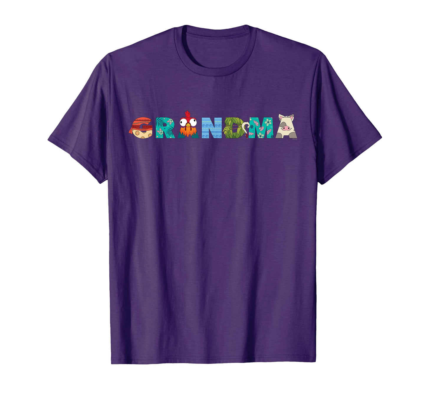 Disney Moana Letters "Grandma" Gift Family Trip Vacation T-Shirt