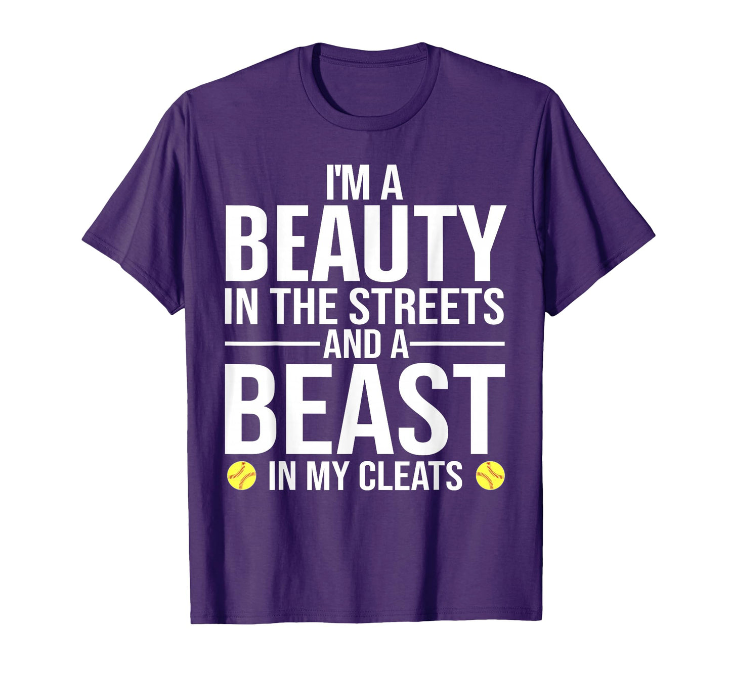 Funny Softball Design For Women Girls Softball Team Player T-Shirt