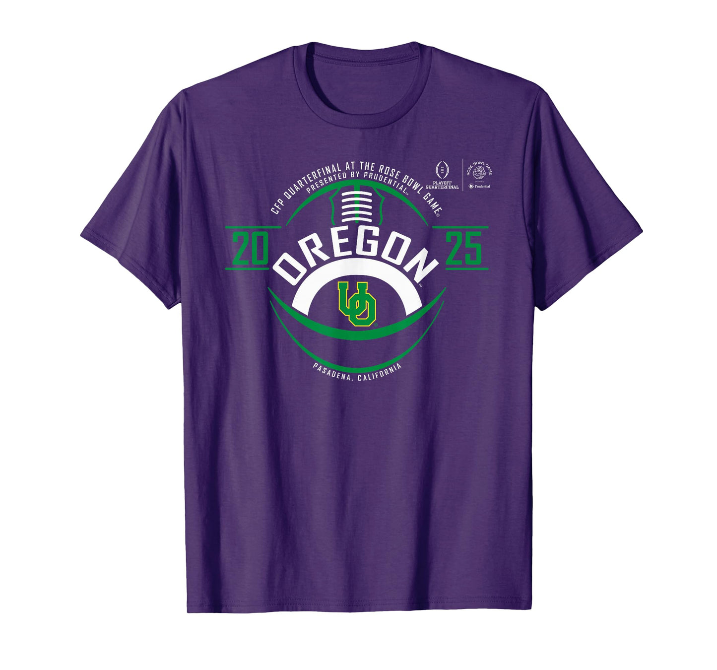 Oregon Ducks Rose Bowl CFP 2024-2025 Football Black T-Shirt