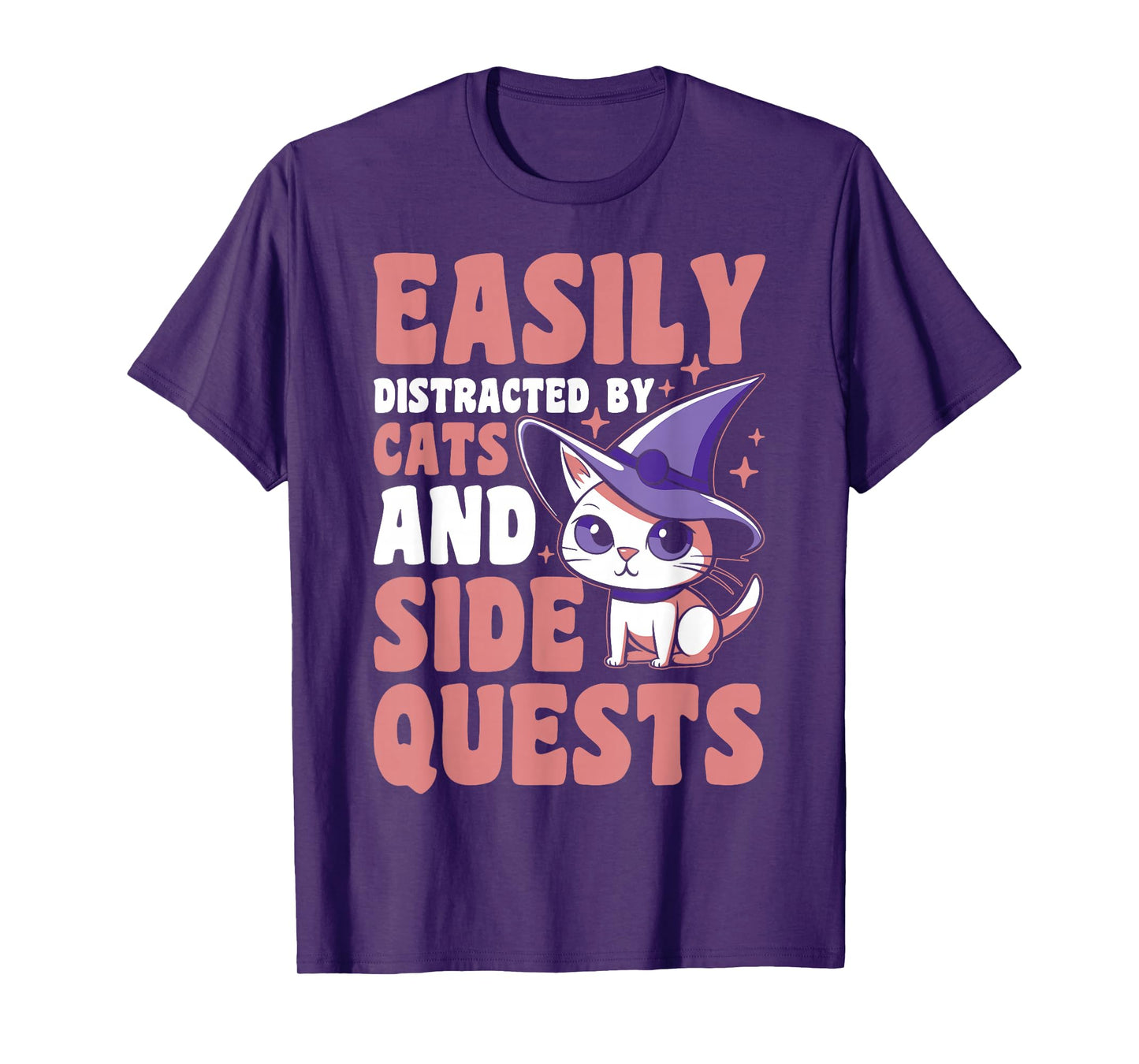 Easily Distracted By Cats And Side Quests T-Shirt