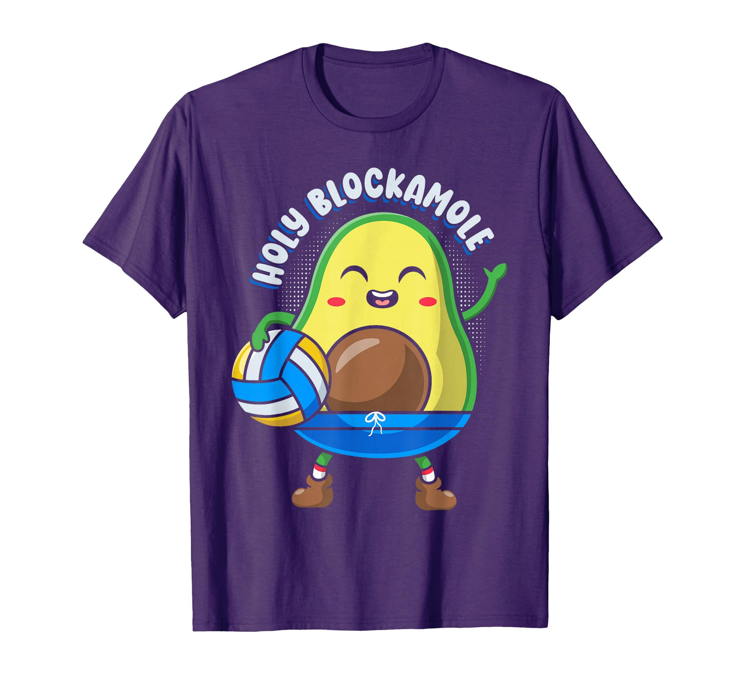 Funny Volleyball Avocado Lover Holy Blockamole T-Shirt