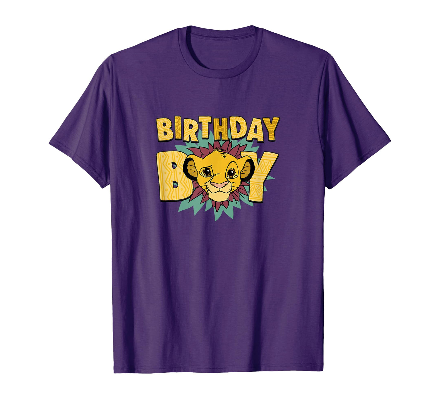 Disney The Lion King Birthday Boy Simba Big Face Chest Logo T-Shirt
